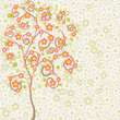 Vektor: cute spring tree cute spring tree