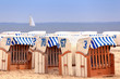 Strandkörbe in Strande bei Kiel, Schleswig-Holstein, Deutschlan