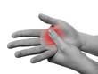 Womans hand in pain