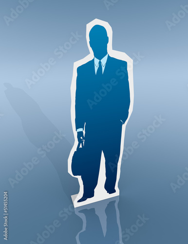 Illustration: busnessman cardboard cutout busnessman cardboard cutout
