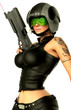 POLICE GIRL PIN UP CLOSE UP