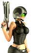 POLICE GIRL PIN UP SIDE VIEW