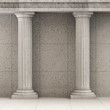 Classic Ancient Interior with Columns