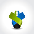 vector best choice symbol - hand gesture - EPS 10