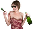 Photo: Party Girl with Wine and Kazoo Party Girl with Wine and Kazoo