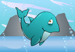 Cute purple Whale