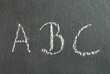 Foto: A, B, C on a blackboard A, B, C on a blackboard