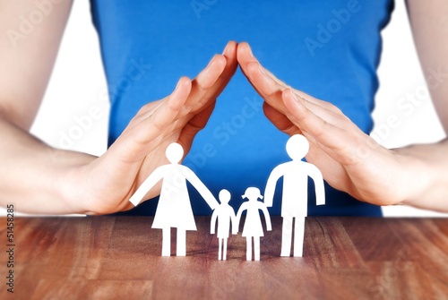 Photo: family with house of hands family with house of hands