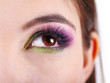 Beautiful female eye with bright  make-up