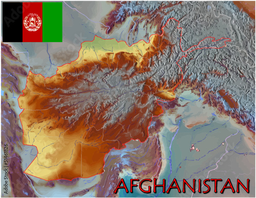 Vector: Afghanistan Asia Asia Europe national emblem map symbol motto Afghanistan Asia Asia Europe national emblem map symbol motto