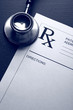 Stethoscope and patient list in toning