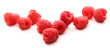 Fresh raspberry on white background