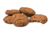 chocolate chip cookies isolated on white background