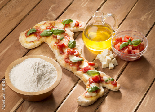 Photo: Pizza in the shape of Italy Pizza in the shape of Italy