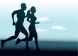 Man And Woman Running Together