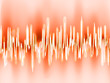 Sound waves oscillating glow light. EPS 8