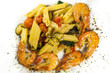 Penne quadrate gamberi e zucchine