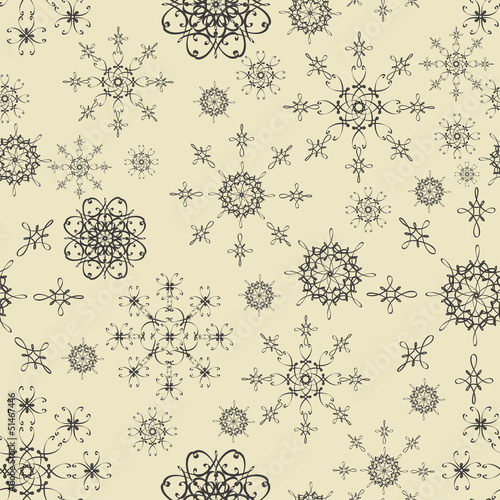 Vector: Seamless snowflakes background Seamless snowflakes background