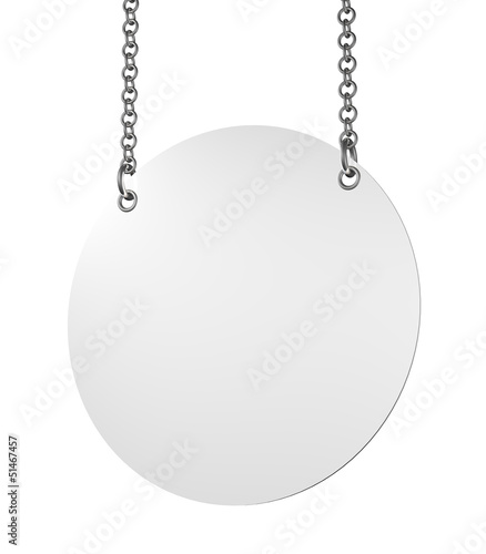 Photo: Schild rund Kette Schild rund Kette