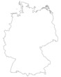 Vector: Deutschlandkarte ohne Bundesländer Deutschlandkarte ohne Bundesländer