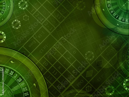 Illustration: casino green background casino green background