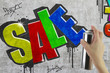 Sale Graffiti On Concrete Wall