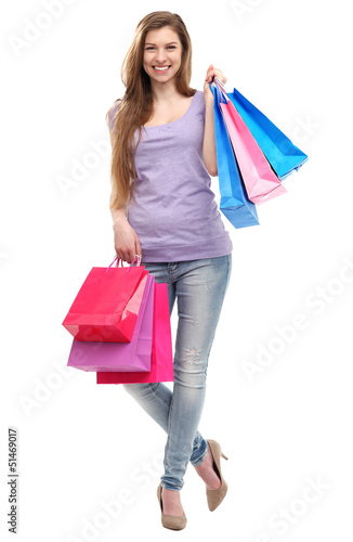 Photo: Woman with shopping bags Woman with shopping bags