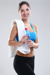 Photo: Beautiful caucasian woman in fitness wear Beautiful caucasian woman in fitness wear