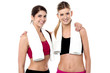 Photo: Attractive fitness girls posing casually Attractive fitness girls posing casually
