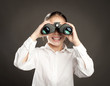 watching with binoculars