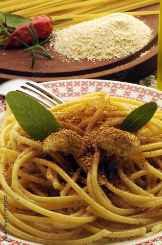 Photo: Bucatini with toasted breadcrumbs Bucatini with toasted breadcrumbs