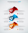 Infographic design template with paper tags