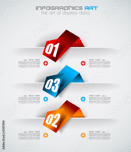 Vector: Infographic design template with paper tags Infographic design template with paper tags