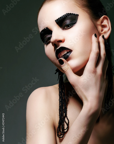 Photo: Creativity. Expressive Dramatic Actress Acting. Stage Creativity. Expressive Dramatic Actress Acting. Stage
