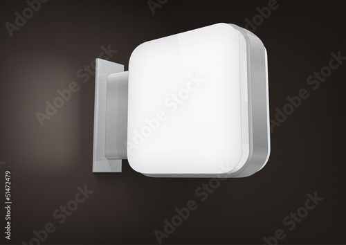 Vector: Illuminated shop signs light box, square with rounded corners Illuminated shop signs light box, square with rounded corners