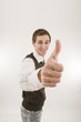 Foto: man gesturing thumbs up wide man gesturing thumbs up wide