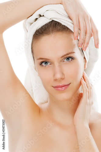 Photo: Smooth armpit after epilation treatment, isolated on white Smooth armpit after epilation treatment, isolated on white