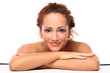 Beautiful middleaged woman with makeup