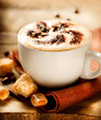 Cappuccino. Cup of Cappuccino Coffee
