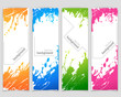 Set of banners with spray paint