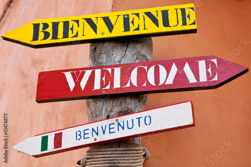 Photo: Bienvenue Welcome Benvenuto Bienvenue Welcome Benvenuto