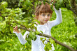 girl in a garden  the spring afternoon