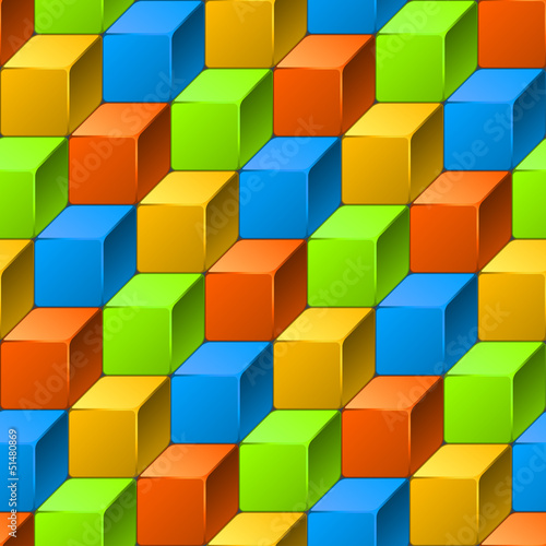 Vector: Abstract seamless pattern of cubes. Abstract seamless pattern of cubes.