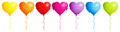 Border 7 Balloons Hearts Color