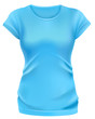 Vector: Woman blue t-shirt template Woman blue t-shirt template