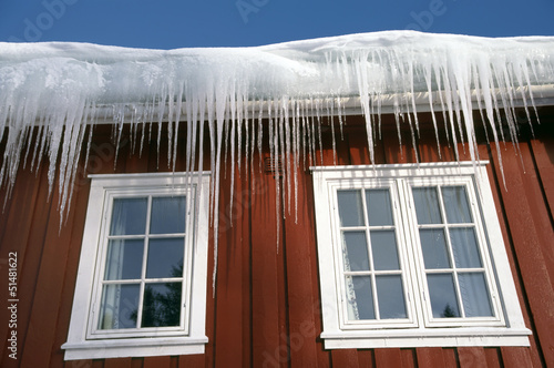 Photo: Icicles at a roof Icicles at a roof