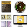 Vector currency concept icons