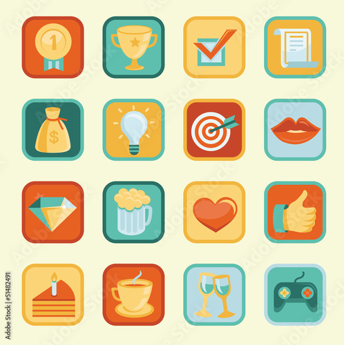 Vector: Vector set with achievement and awards badges Vector set with achievement and awards badges