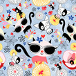 Texture Of Funny Kittens