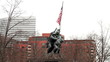 Iwo Jima Memorial with the city of Arlington in background